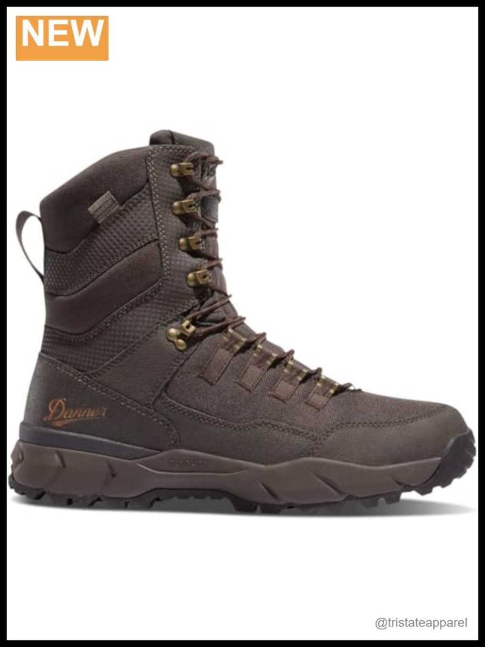 Waterproof Split Leather Hunting Boots Danner Dry Lock Load Lacing Mid Calf